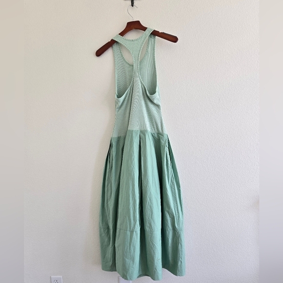 Free People Drops Of Venus Drop Waist Midi Dress Lime Green size Medium - Picture 7 of 16